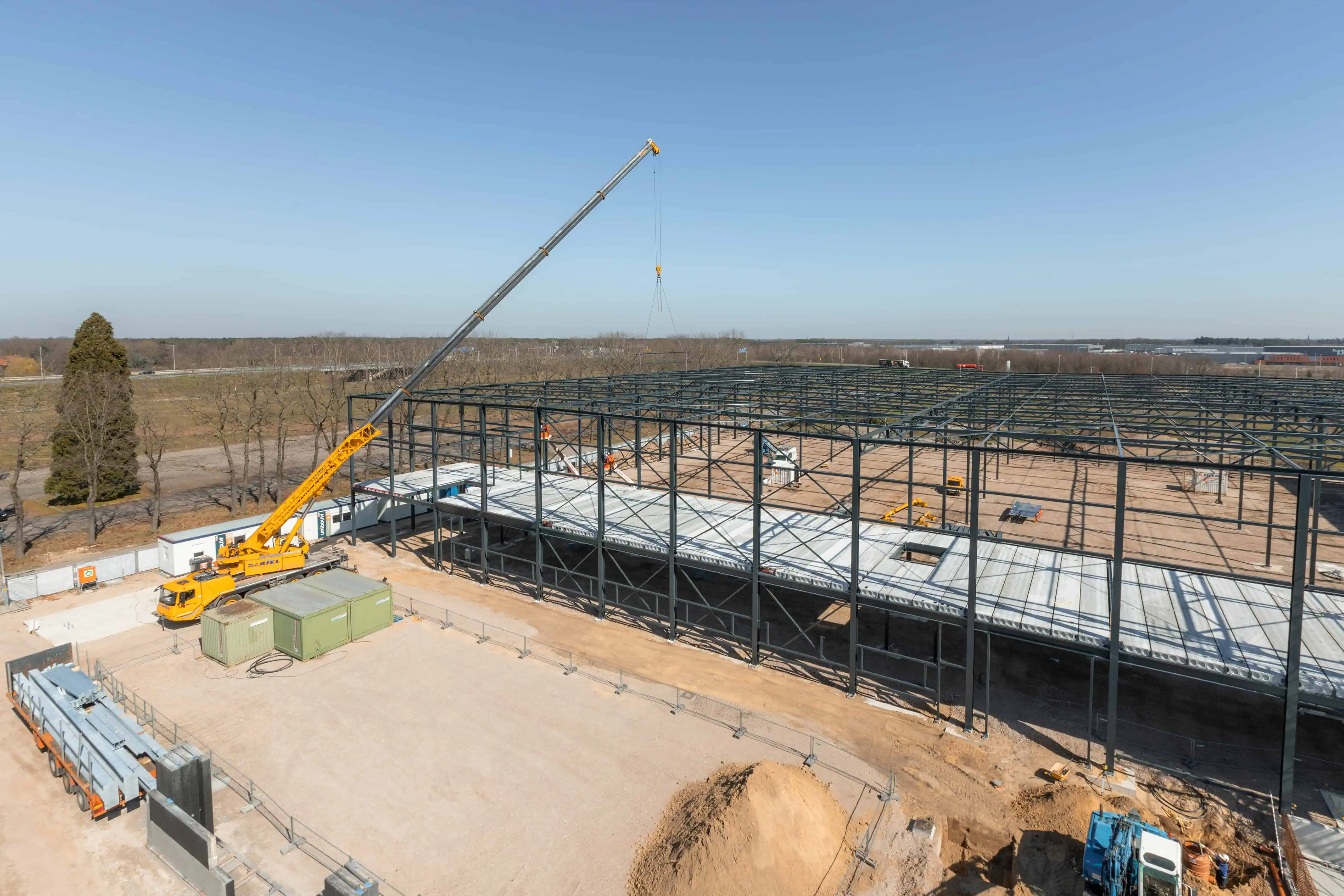 Unibouw op de bouwplaats