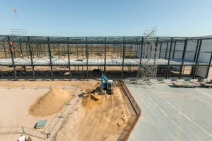 Unibouw op bouwplaats